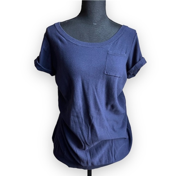 Gap maternity blue short sleeve sweater - Picture 1 of 6